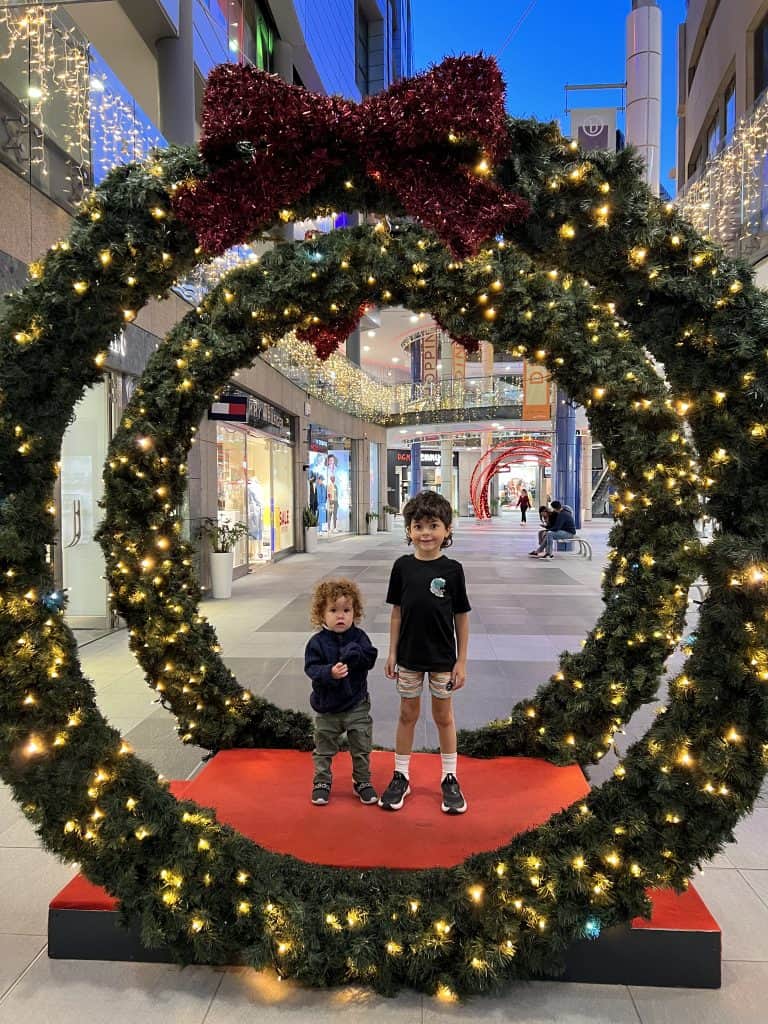 Bay Street shopping complex, Malta with kids
